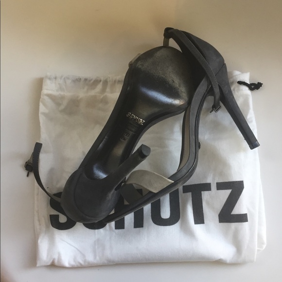 Schutz Cadey-Lee Suede Ankle-Strap Heels - Picture 3 of 4